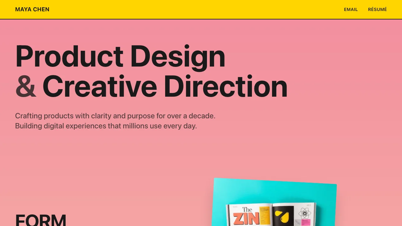 Screenshot of Sonder - Designer Portfolio Website Template